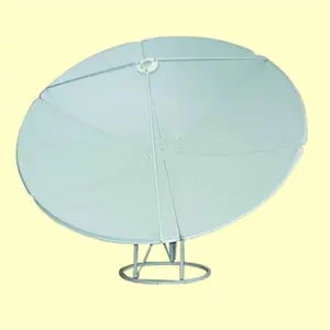 Antena de prato via satélite de metal, cabo de 6.9 cm, antena sólida de metal c/ku de 210 ft, 2.1 metro