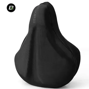 Rockbros Widened to Increase Bike Saddle Cover Sponge Padded Comfortable Mountain Bicycle Riding Saddle Cover Black 272mm*253mm