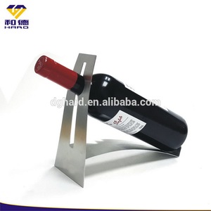 de estilo europeo de metal de una sola botella de <span class=keywords><strong>vino</strong></span> tinto con los titulares de acabado cepillado - Product Image 4