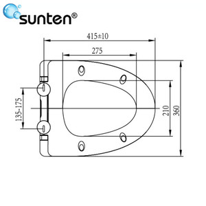 Sunten Meilleures ventes <span class=keywords><strong>American</strong></span> Style Duroplast V Forme Toilettes Housse de Siège - Product Image 2