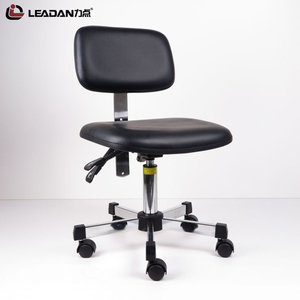 Sedia <span class=keywords><strong>esd</strong></span> da ufficio ospedaliera in pelle pu antistatica nera o blu LEADAN - Product Image 2