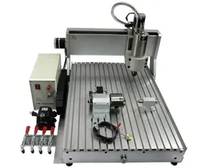 Hot 800W Spindel 4 Axis Cnc Router 6040 Z Vfd Freesmachine Voor Marmer Hout Acryl Metalen China