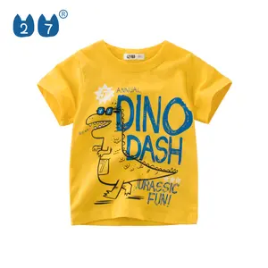 2021 Popular Korean style children cotton round neck t shirt for kids