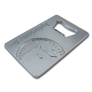 Tùy Chỉnh Dập Nổi Chrome Kim Loại Kinh Doanh Thẻ Tín Dụng Mở Chai Với Logo Công Ty - Product Image 2