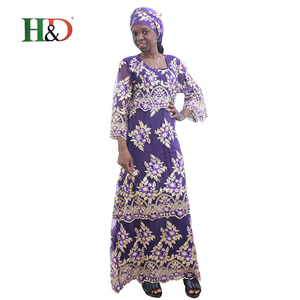 H & D Vente Chaude Style De Mode Cordon Dentelle De Mariage Robes Femmes Africaines Caftans Pour la Vente En Gros - Product Image 1