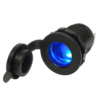 Prise d'alimentation automobile 12V DC avec lumière LED bleue