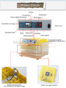 Yz-96a fuente de la fábrica automática incubadora baratos/mini-incubadora de huevos/<span class=keywords><strong>rcom</strong></span> incubadora - Product Image 3
