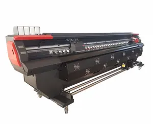 Crystaljet Q3-320 Dx5 Eco Pelarut Printer 3.2M Besar Format Otomatis Outdoor/Indoor Inkjet Printer