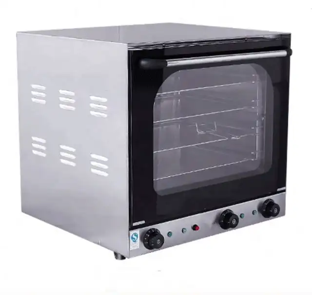商業用電気対流ベーキングオーブン/電気ステンレス鋼デッキベーカリーコンビスチームオーブン