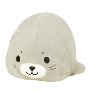 Nieuwe Kinderpop Schattige Grijze Dikke Zeehond Knuffels Gooien Kussen Knuffelen Zegel Kussen Knuffel Met Deken Voor Kinderen En Volwassenen - Product Image 2