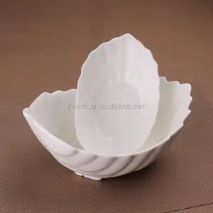 Melamine leaf shape plastic food bowl