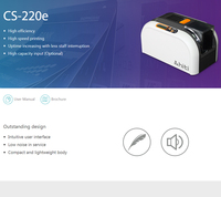 Nouvelle imprimante de cartes d'identité CS-220e à double face, à haute capacité, pour l'impression par sublimation/solvant/encre pigmentée, avec hologramme