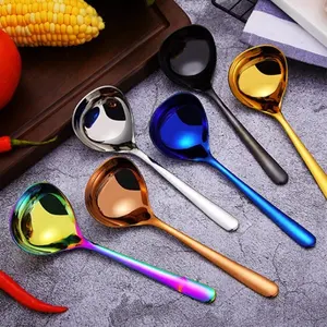 Stainless Steel Deep Soup Spoon Gold Spoon Heart Sauce Spoon with Custom Logo