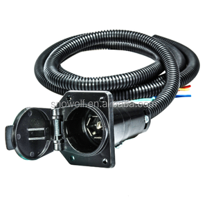 Américain Remorque RV DC 12 V 7 Lame Sens Broches Rondes RV Barre De Remorquage De Remorque Électrique Fiche Mâle Avec 2 M Câble Boîtier En Plastique En Laiton - Product Image 6