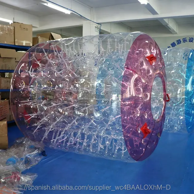 0,7mm TPU 2018 nuevo diseño moderno montaña rusa de agua inflable caminando de zorb mini Bola de rodillo para la venta