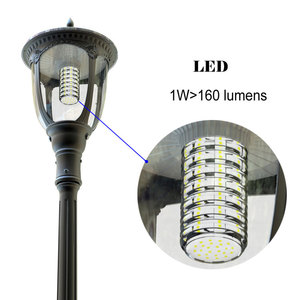 Lampes solaires à capteur de mouvement à économie d'énergie Luz Led <span class=keywords><strong>Solar</strong></span> Con Sensor Top Post - Product Image 2