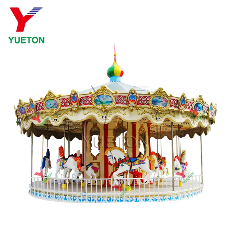 Nhà máy Trẻ Em Giá Sang Trọng Đồ Chơi Đu Go Round Công Viên Giải Trí Đi Xe Carousel Horse Rides