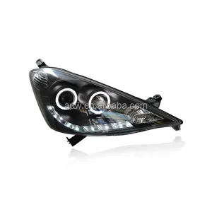 For HONDA Fit Jazz Angel Eyes LED Head Lamp 08 09 10