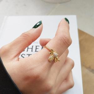 <span class=keywords><strong>Bague</strong></span> motif Animal en argent pour enfants, 925, abeille, bijoux de déclaration - Product Image 3