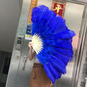 IEF18-2Wholesale High Quality <strong>Fashion</strong> <strong>Ostrich</strong> <strong>Feather</strong> Fan Big <strong>Feather</strong> Hand Fan for Dance Using - Product Image 4