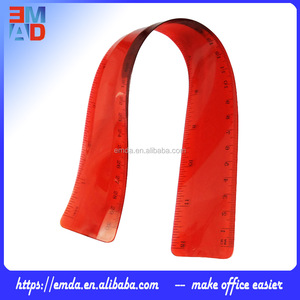 Estudiantes 30 cm curva pvc transparente suave Flexible <span class=keywords><strong>regla</strong></span> <span class=keywords><strong>de</strong></span> plástico - Product Image 1