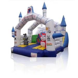 Proveedor Profesional piscina inflable niños agua tobogán juguetes inflables castillo inflable con tobogán de agua