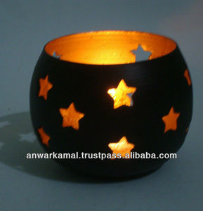 Portavelas de hierro de Metal negro, la mejor calidad, candelita de mesa india, iluminación votiva de hierro para Decoración - Product Image 1