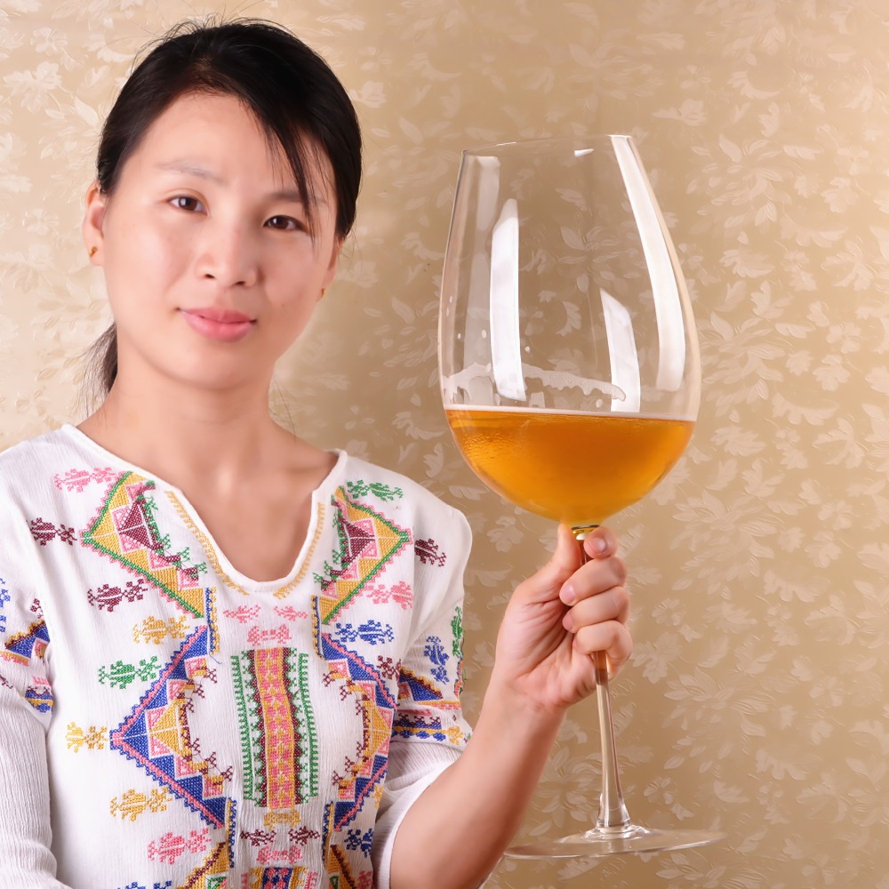 Haonai Lead free crystal wine glass/giant wine goblet/beer glass goblet.