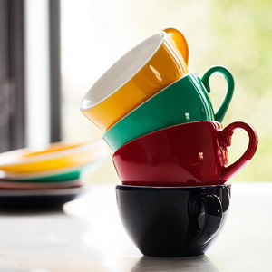 Tazze e Piattini in Ceramica per Caffè e Tè, Stile Antico, Vendita Calda, Colore Personalizzabile - Product Image 4