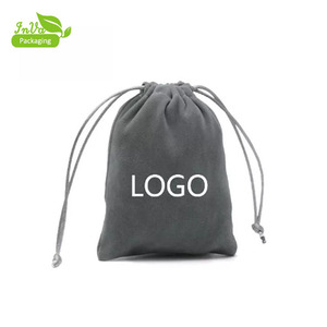 Custom logo in tùy chỉnh in dây rút túi xách giày nhỏ nhỏ trang sức velvet dây kéo túi - Product Image 3