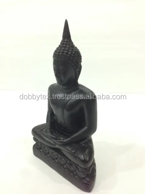 Beliebte Black Resin Thai Buddha Figur/Statue aus Thailand Religiöse SKULPTUR