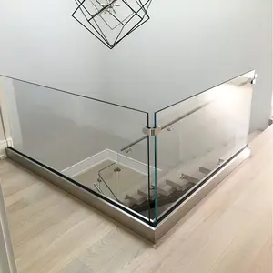 Brauch Rahmenlose U Kanal Glas Balustrade/Geländer mit Gehärtetem Glas Panel