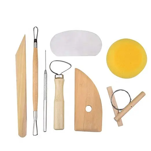 Art Supply 12-Piece Pottery und Clay und Sculpting <span class=keywords><strong>Tools</strong></span> Set mit Canvas Zippered Case