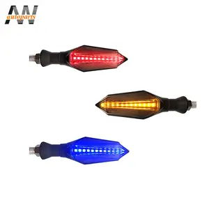 AW Universal 12V LED Motorcycle Motorbike Rear Tail LED Turn Light FlowパターンTurn Signal Indicator Light Turning Amber