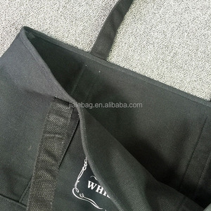 Wholesale Eco Friendly <strong>Black</strong> Cotton Canvas Tote <strong>Bags</strong> - Product Image 4