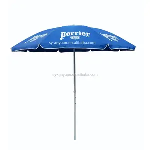custom print advertising outdoor perrier beach umbrella parasol wind resist