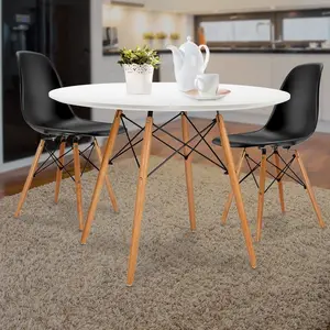 Mesa de comedor moderna para 2 personas, material de superficie sólida