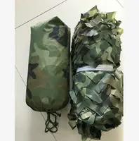 צבאי ירוק וודלנד camo נטו עם ציור מחרוזת תיק 2 שכבות עם חבל בפינות הסוואה נטו