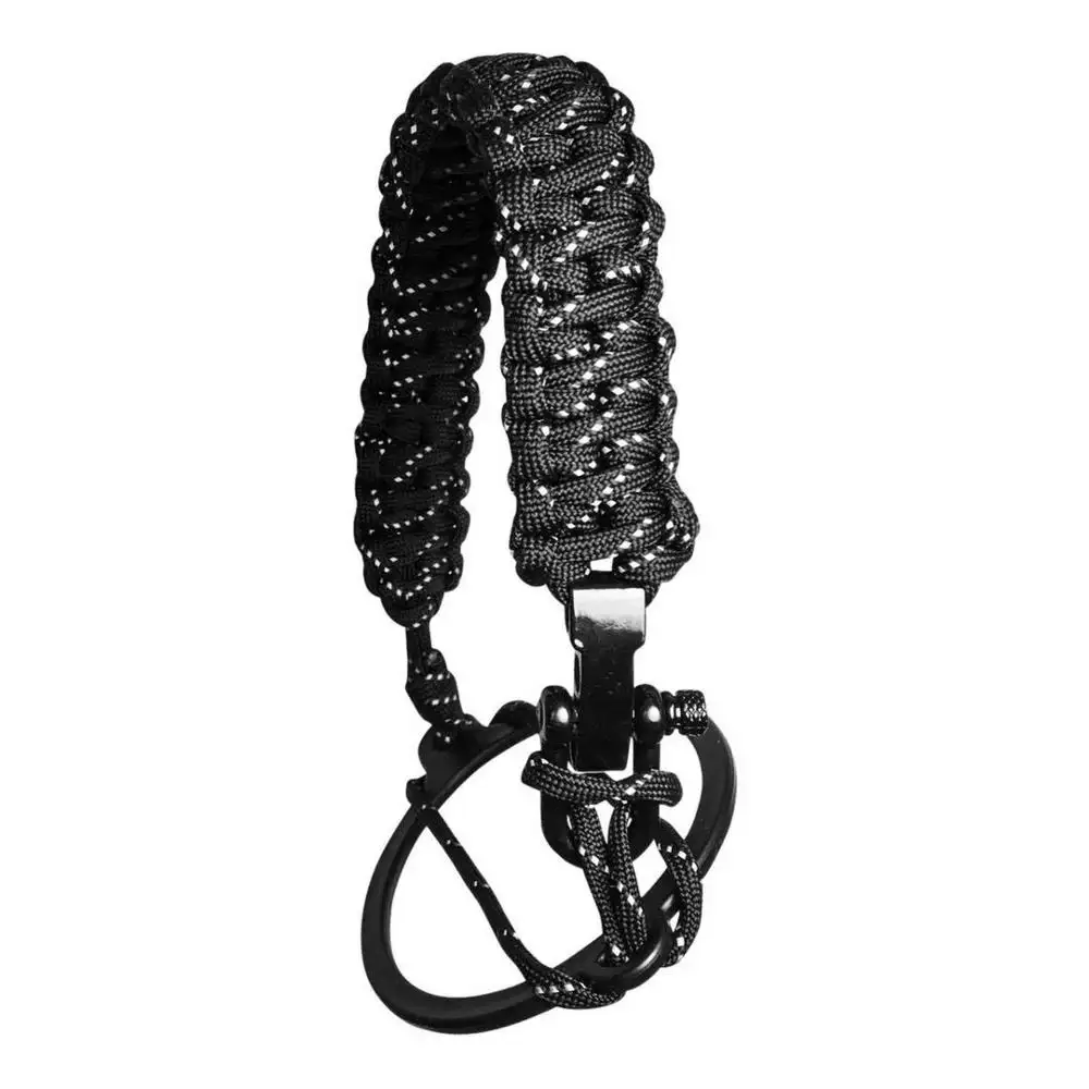 Novo ideias paracord suporte garrafa de água punho com arco destacável