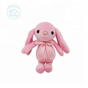 厂家直销10厘米蓝色粉色红色棕色小兔子毛绒动物兔子婴儿毛绒背包钥匙扣