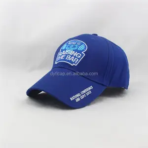 100% कपास कढ़ाई राष्ट्रीय खेल टोपियां कारखाने सीधे बेसबॉल टोपी टोपी और टोपी 6 रोशन का नेतृत्व किया-पैनल टोपी कशीदाकारी bule