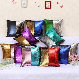 Faible QUANTITÉ MINIMALE DE COMMANDE réversible sirène deux couleur paillettes taie d'oreiller Offre Spéciale magique housse de coussin taie d'oreiller