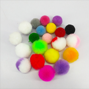 Yongze mode diy fourrure boules de feutre porte-clés en gros de fourrure pom poms - Product Image 3