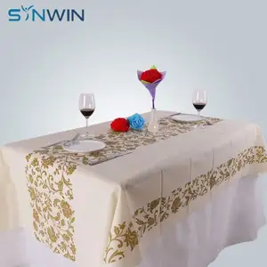 Feito na china não tecido pano de mesa de fábrica panos para festa de casamento