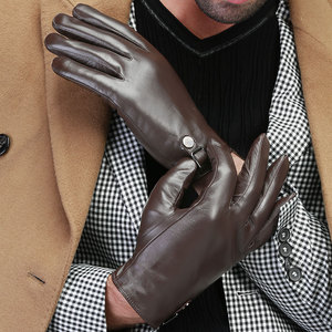 A buon mercato all'aperto <span class=keywords><strong>uomo</strong></span> inverno auto guida in pelle di pecora <span class=keywords><strong>guanti</strong></span> - Product Image 2