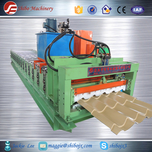 Shibo de acero esmaltado hoja techos rodillo del azulejo que forma <span class=keywords><strong>la</strong></span> máquina para Canton Fair - Product Image 1