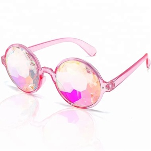 <span class=keywords><strong>Lunettes</strong></span> de soleil tendance style kaléidoscope à facettes <span class=keywords><strong>prismatiques</strong></span> en verre décoratif pour fêtes cool - Product Image 1