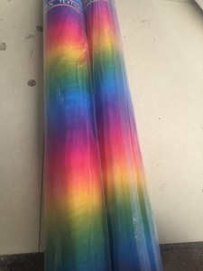 Europe Vente Chaude Décoration De Mariage 100% En Nylon Tissé Arc-En-Ciel <span class=keywords><strong>Neige</strong></span> Organza <span class=keywords><strong>Tissu</strong></span> - Product Image 3
