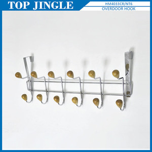 Crochet en fil métallique au design moderne avec 5 perles en plastique en forme de diamant - Product Image 4