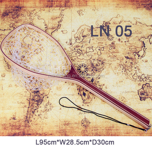 Red de aterrizaje de pesca de goma con mango largo - Product Image 2